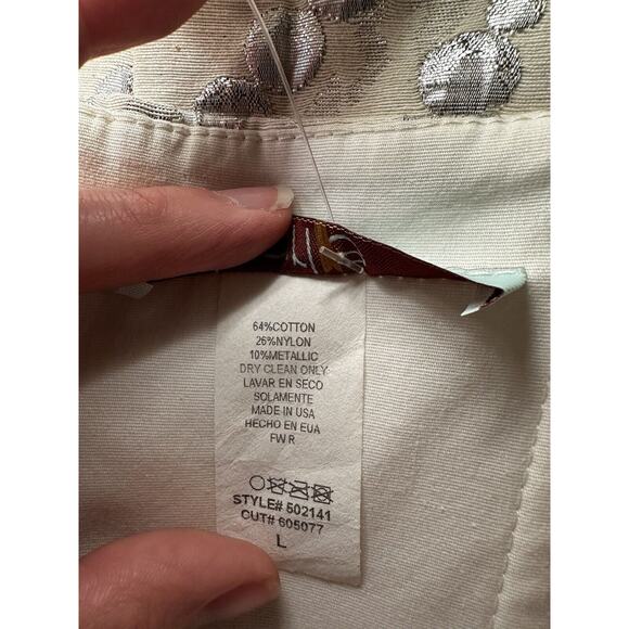 Karlie Cocktail Dress Strapless Size Large Mini Silver Pearl Design - Picture 8 of 10